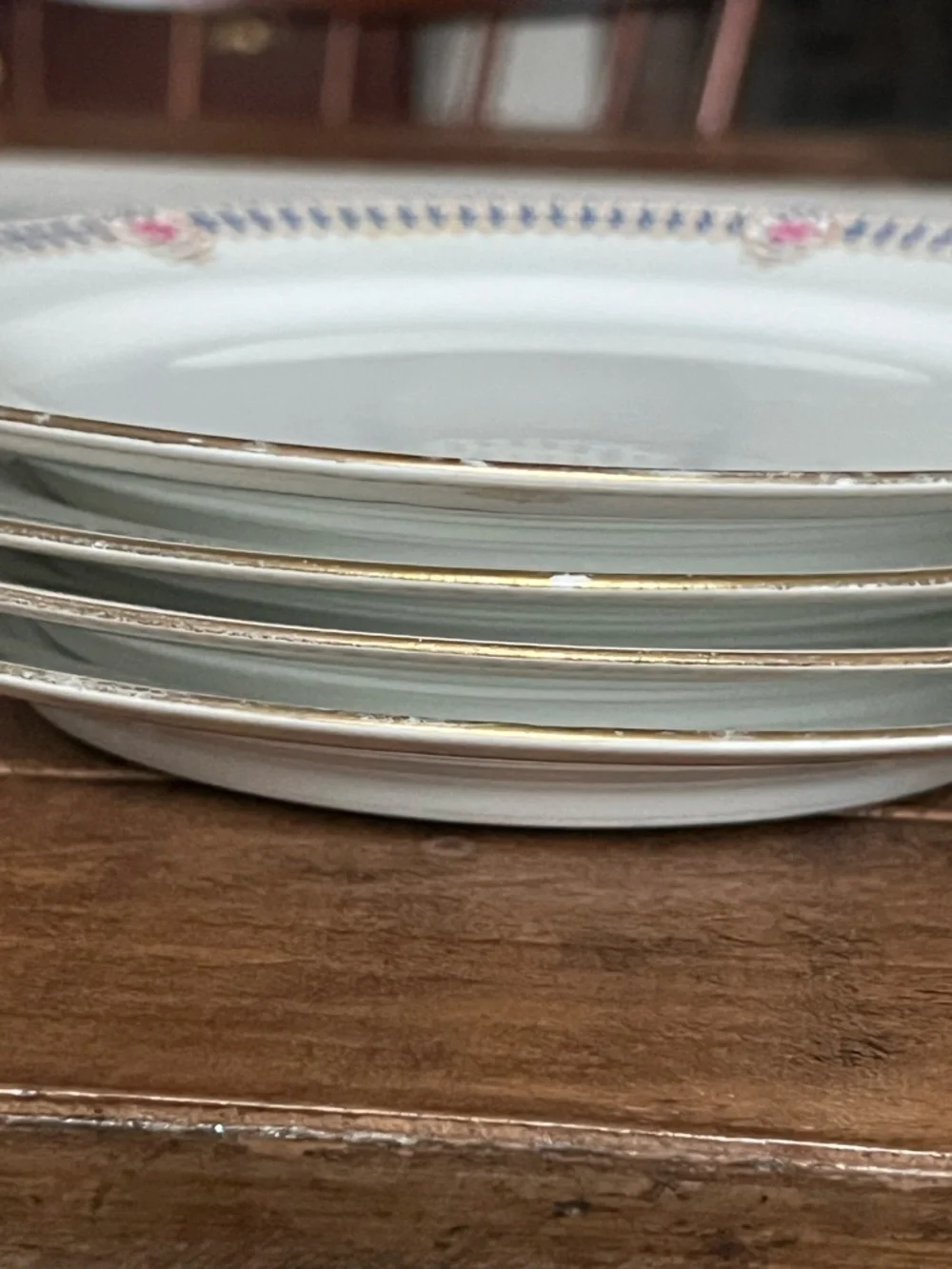 5 Antique Limoges Salad Side Plates – C. Ahrenfeldt Dulin & Martin Gold Floral